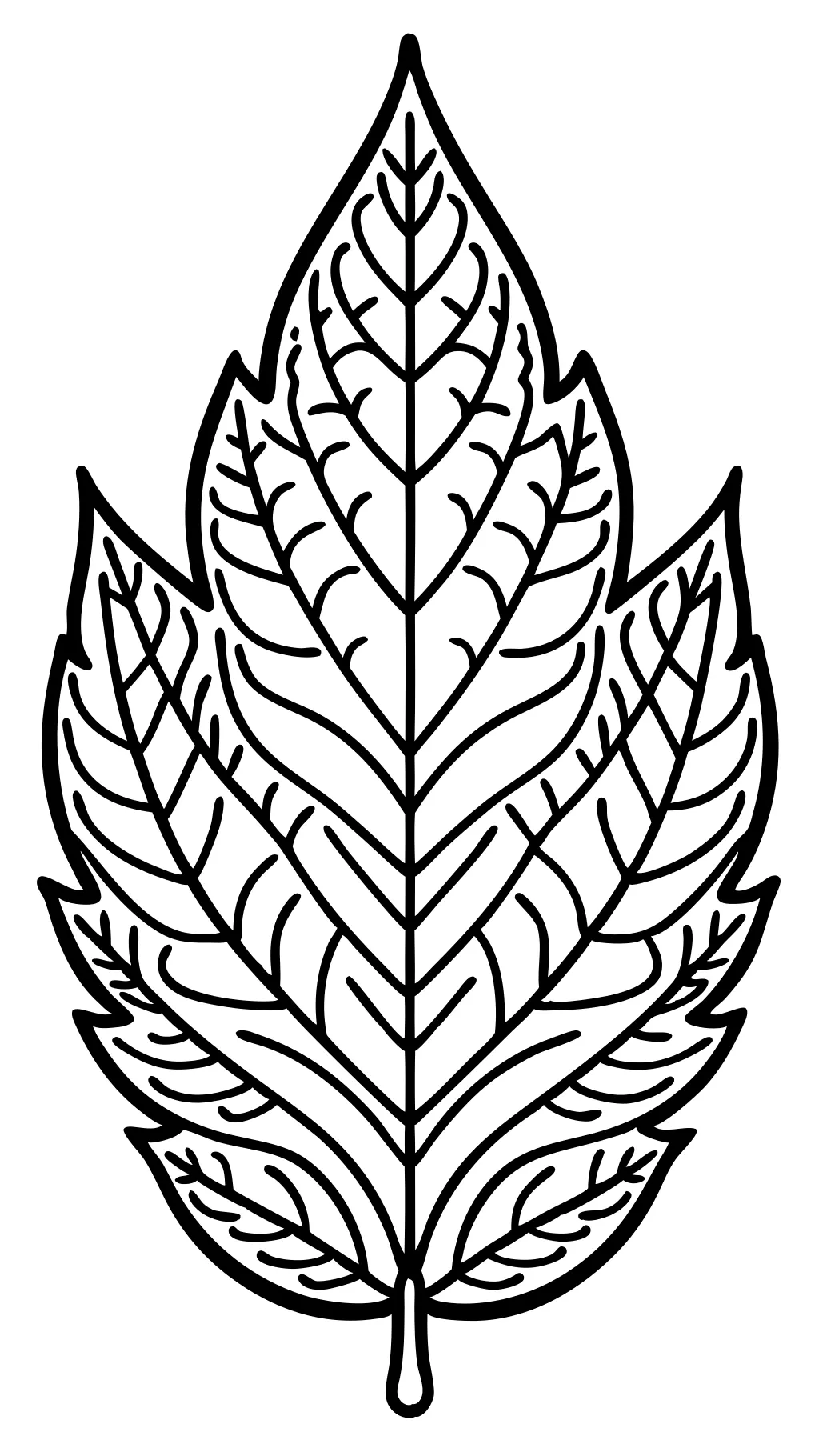 leaf coloring pages printable